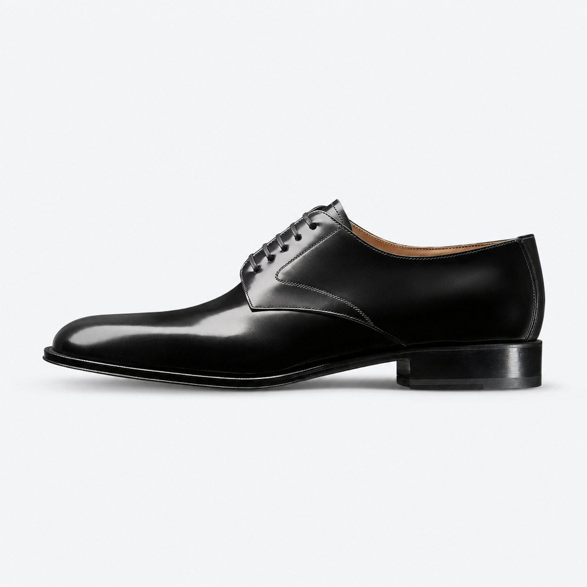 Black Calfskin Derby Shoes, photo 1