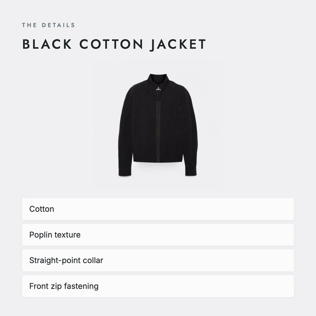 Black Cotton Jacket, photo 4