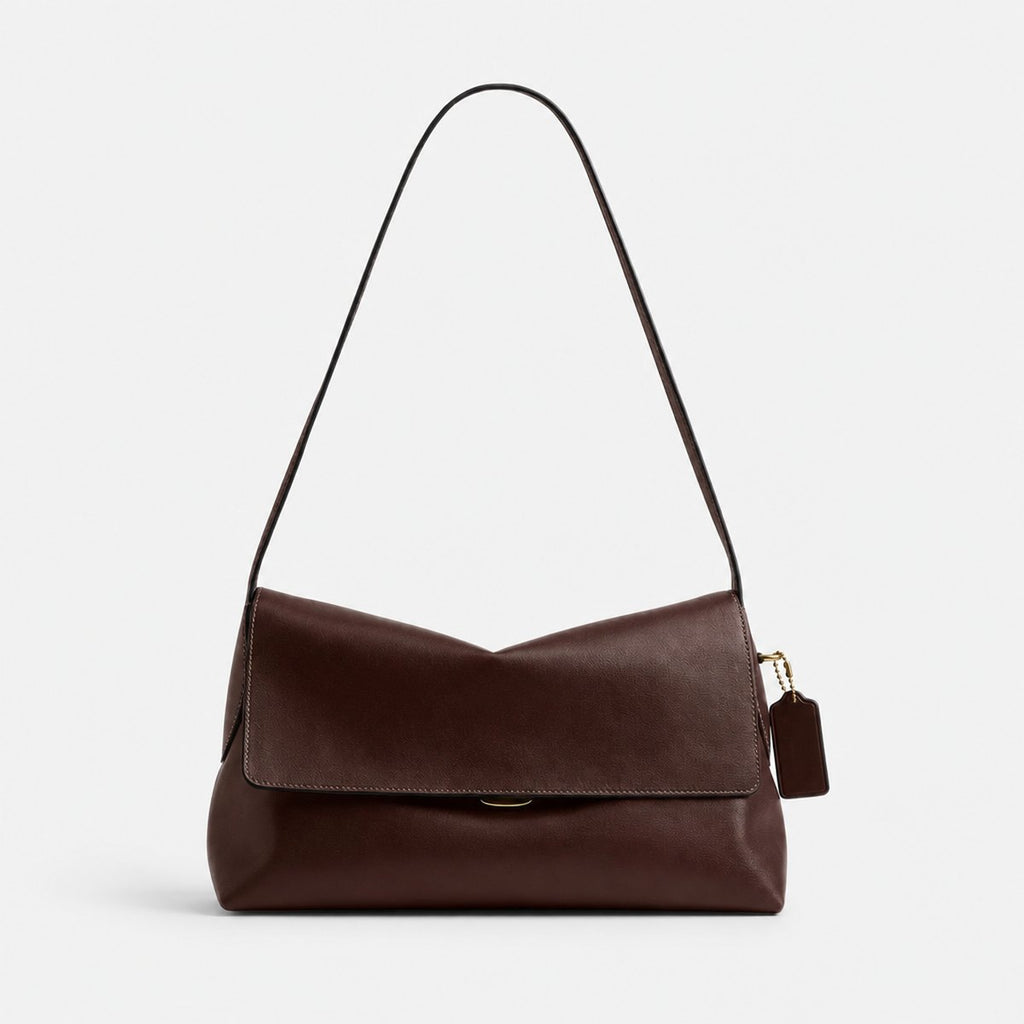 Maple Brown Grain Leather Shoulder Bag, photo 1