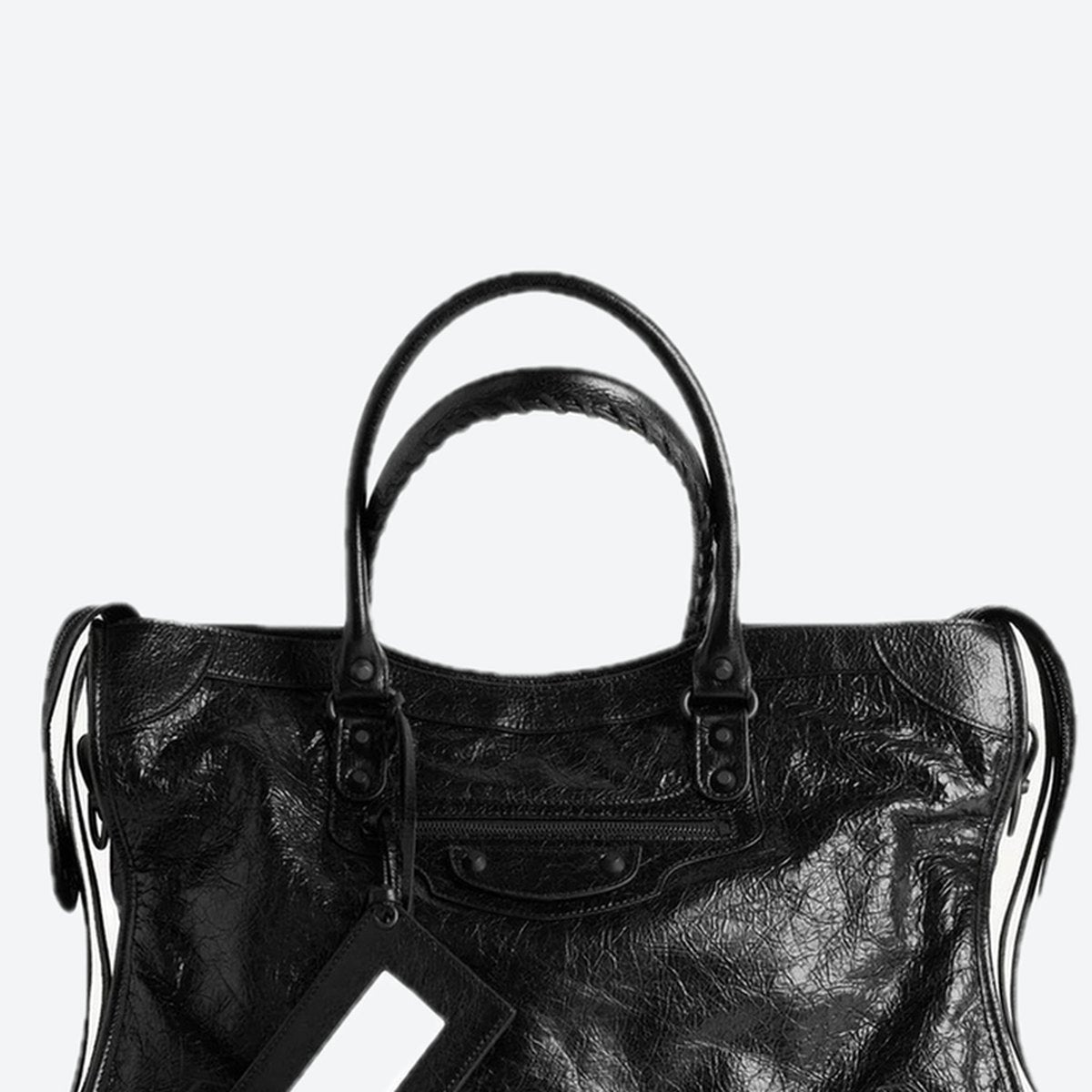 Large Black Lambskin Tote, photo 2