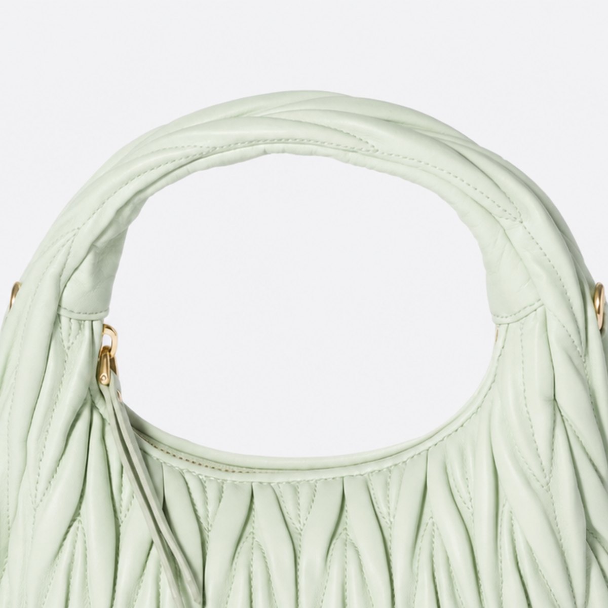 Aqua Quilted Leather Hobo Bag, photo 2