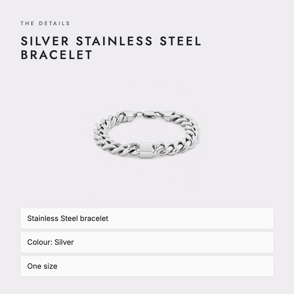 Silver Stainless Steel Bracelet, photo 4
