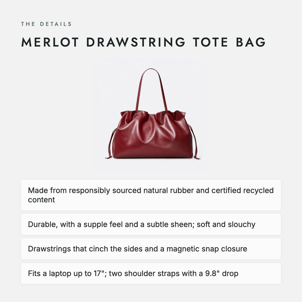 Merlot Drawstring Tote Bag, photo 4