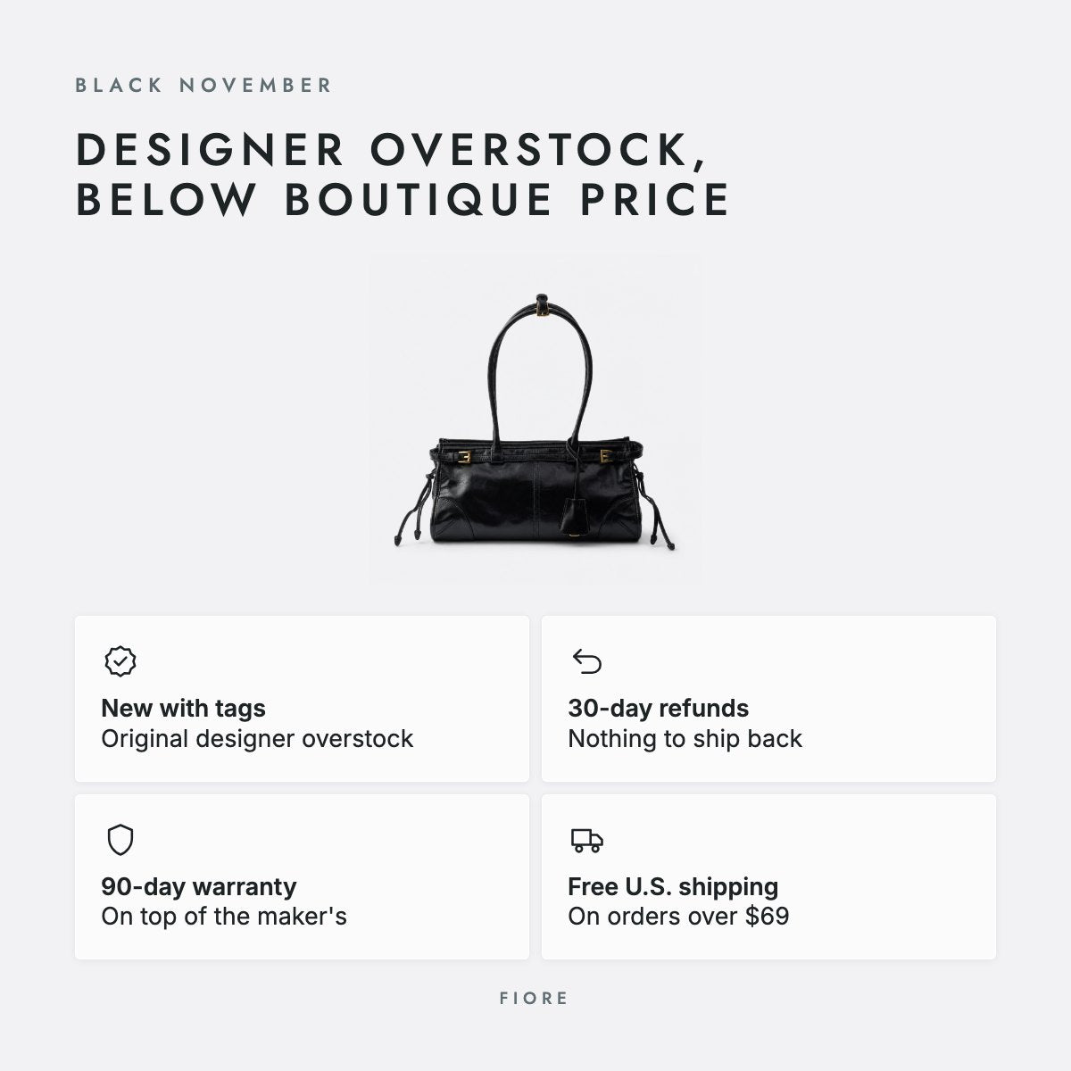 Black Leather Top-Handle Bag, photo 5