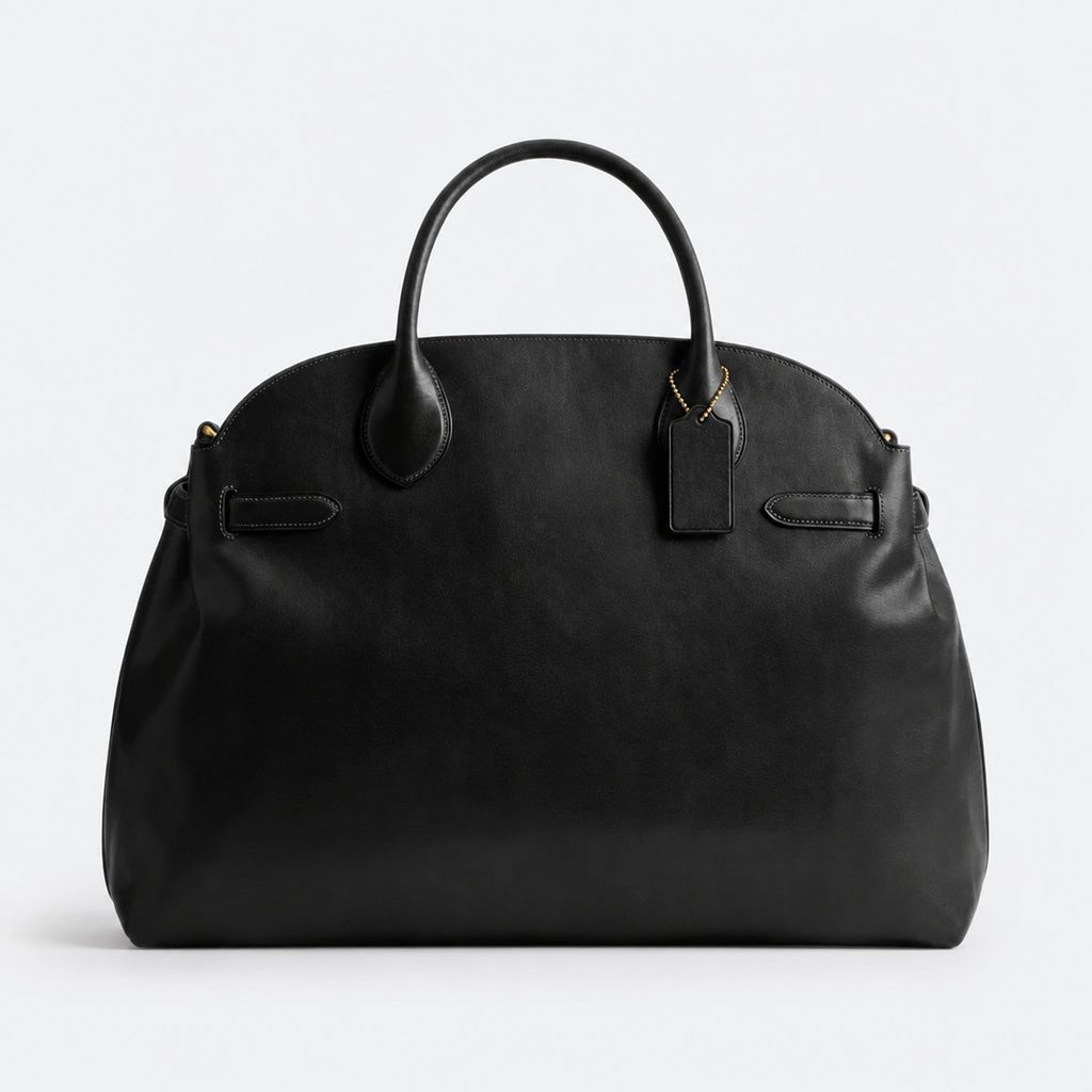 Black Grain Leather Carryall Bag, photo 1