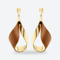 Gold Leather Earrings, photo 1