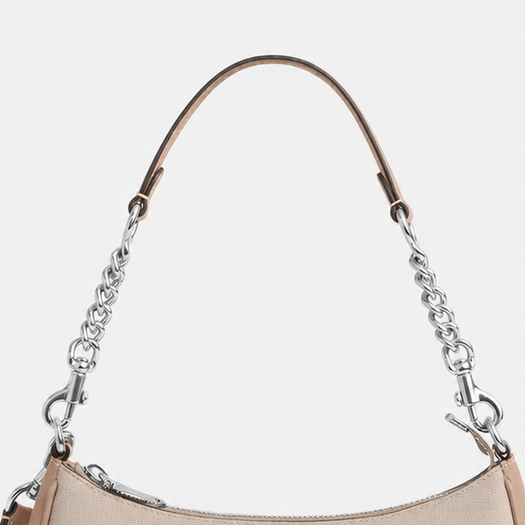 Sand and Taupe Coated Canvas Shoulder Bag, photo 2