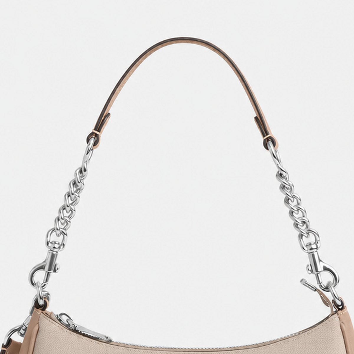 Sand and Taupe Coated Canvas Shoulder Bag, photo 2