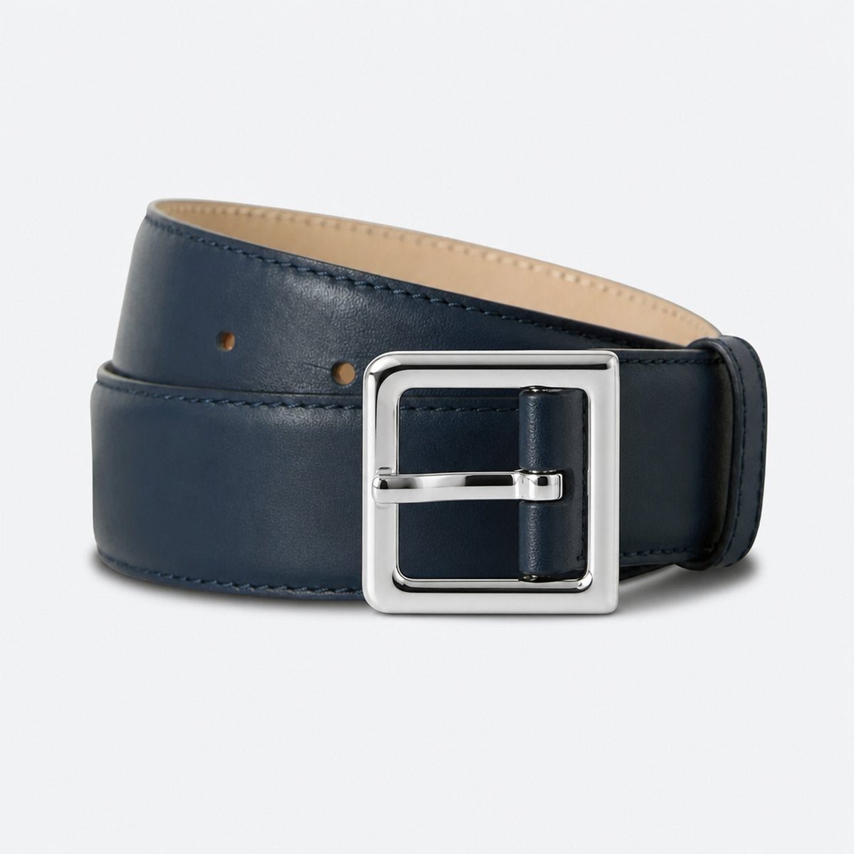Navy Leather Belt, photo 1