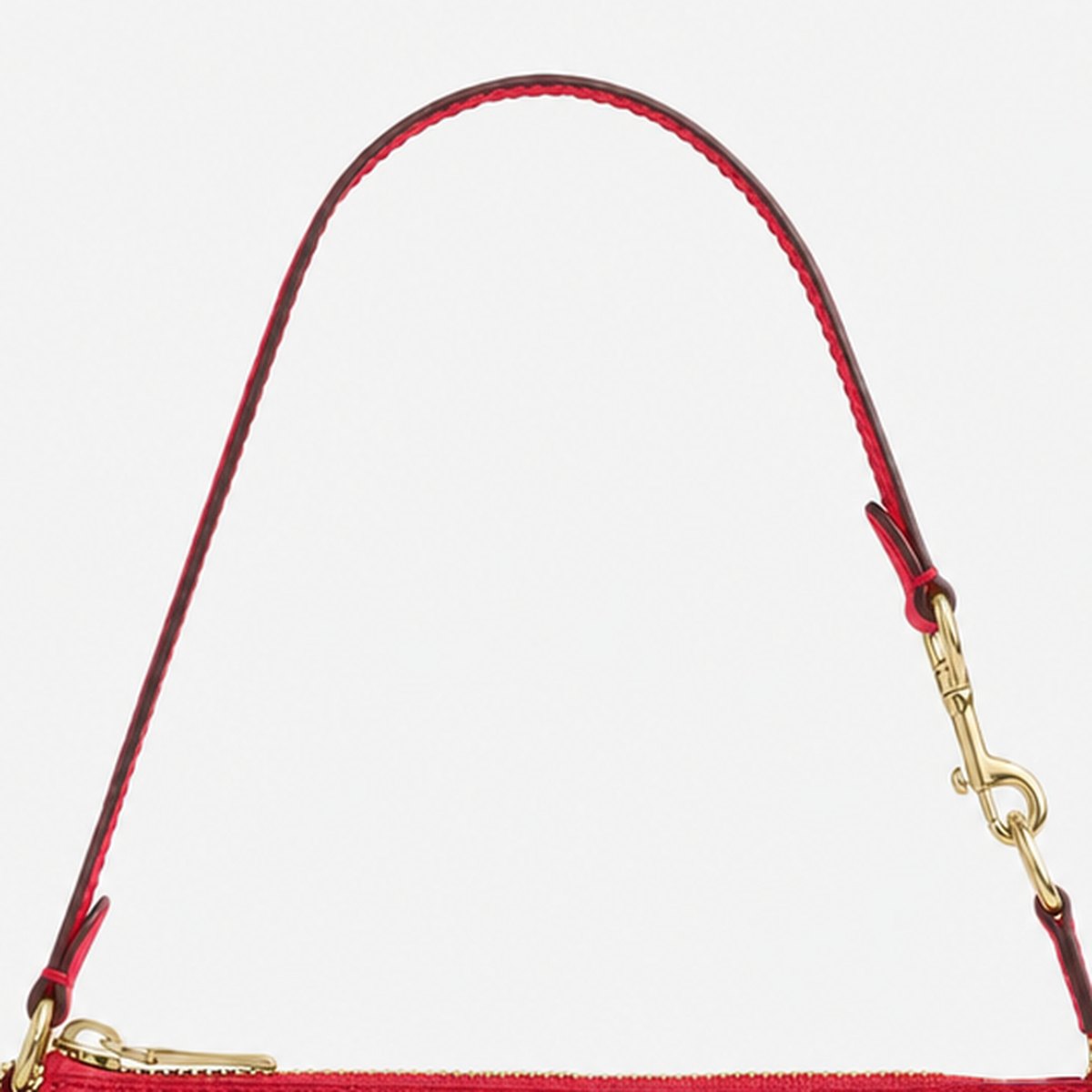 Carnation Red Pebble Leather Mini Shoulder Bag, photo 2