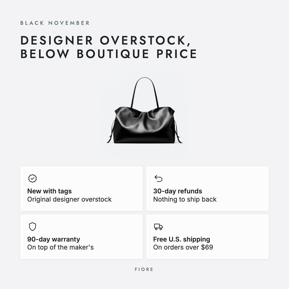 Black Drawstring Tote Bag, photo 5