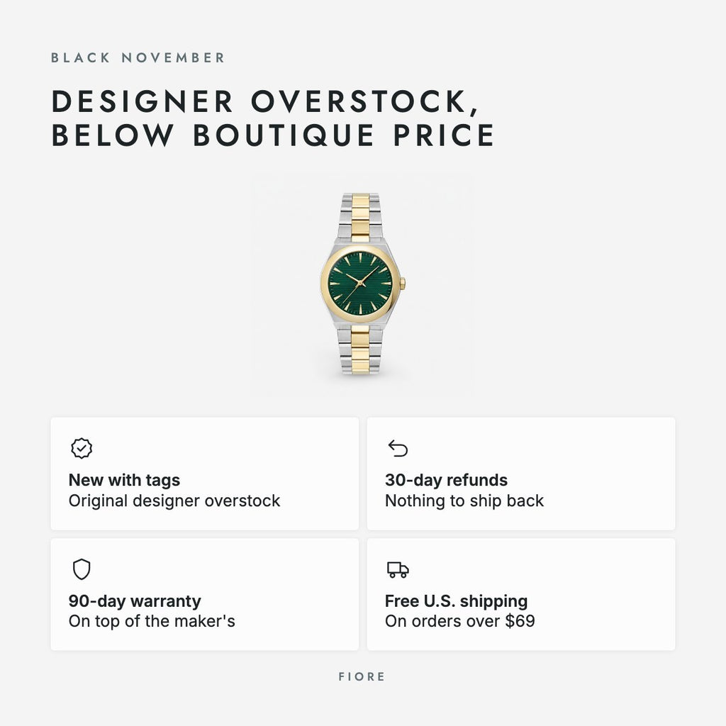 Two-Tone Stainless Steel Watch with Green Dial, photo 5