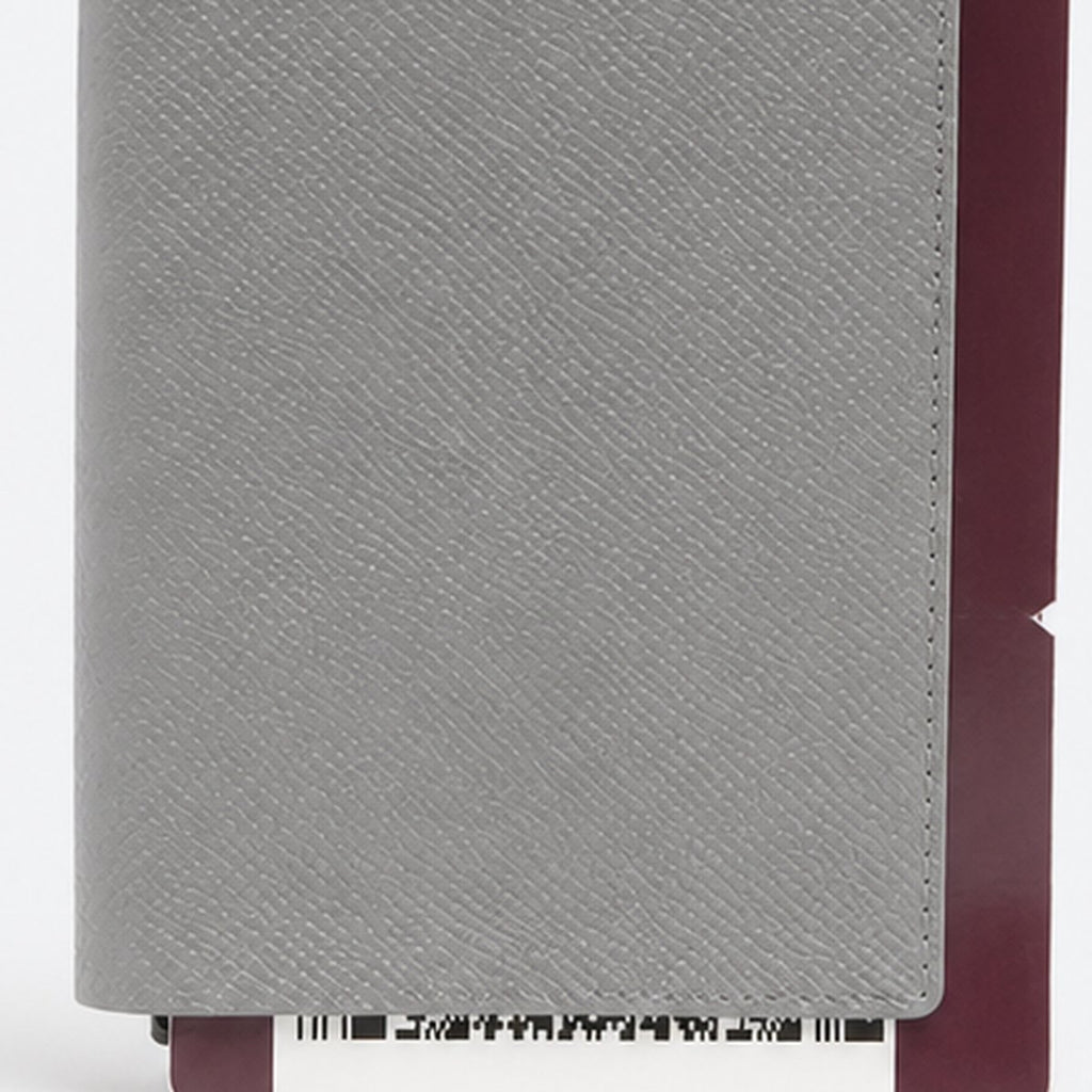 Grey and Black Leather Passport Wallet, photo 3