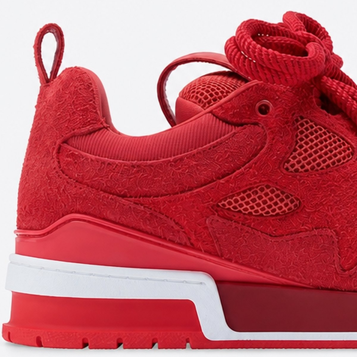 Red Suede and Mesh Sneakers, photo 2