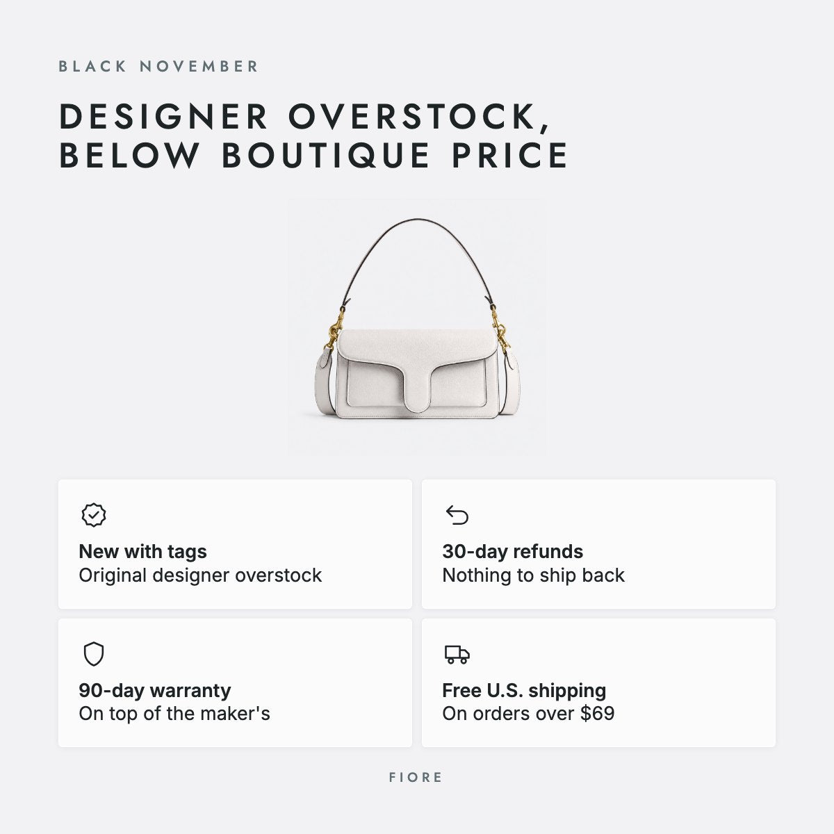 Chalk White Pebble Leather Shoulder Bag, photo 5