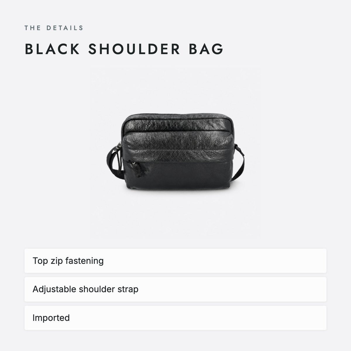 Black Shoulder Bag, photo 4