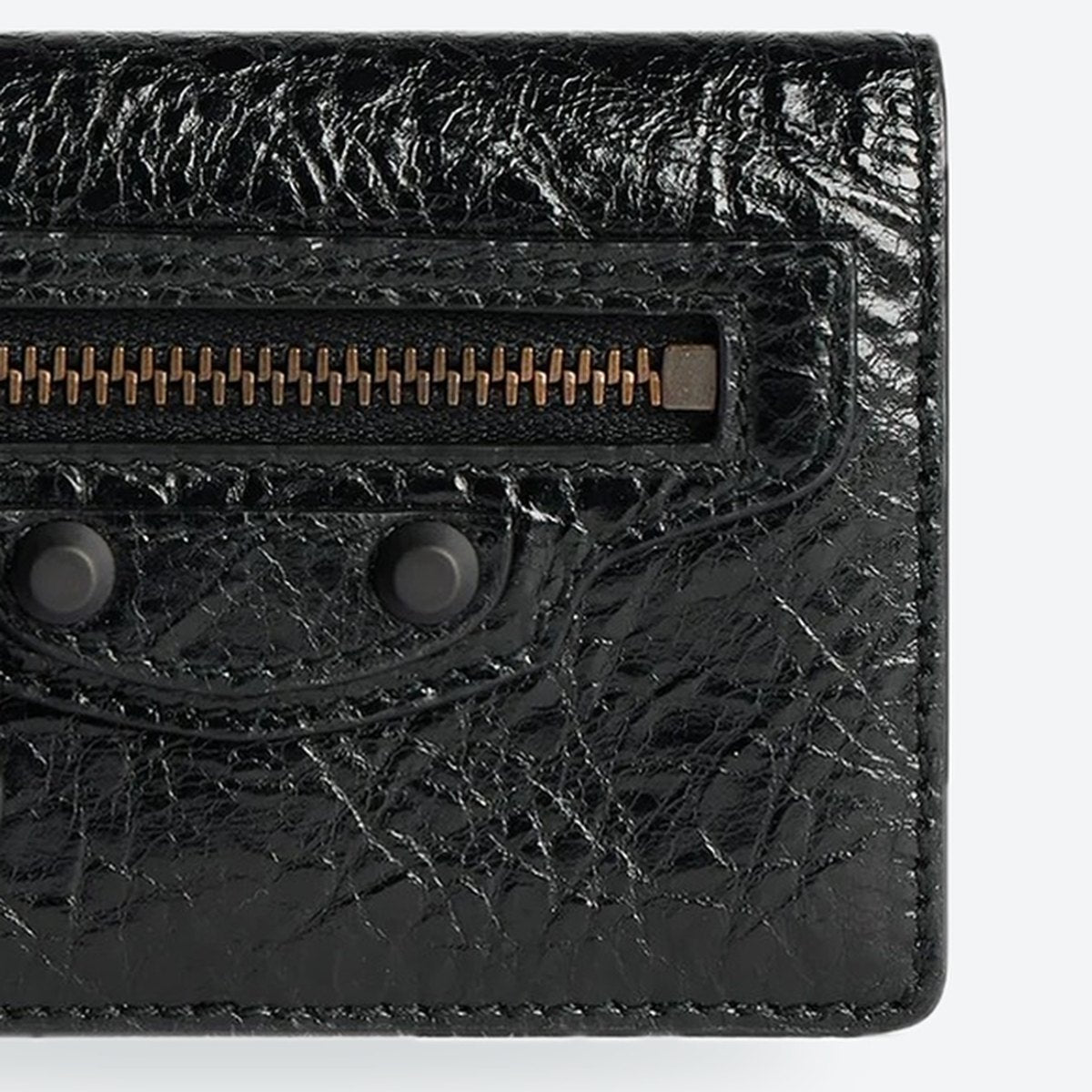 Black Leather Compact Wallet, photo 3