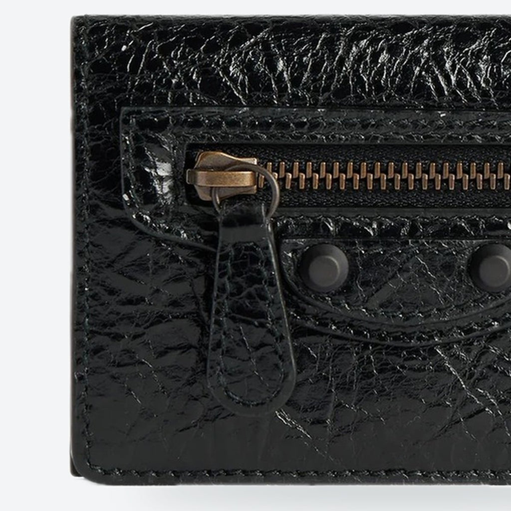 Black Leather Compact Wallet, photo 2