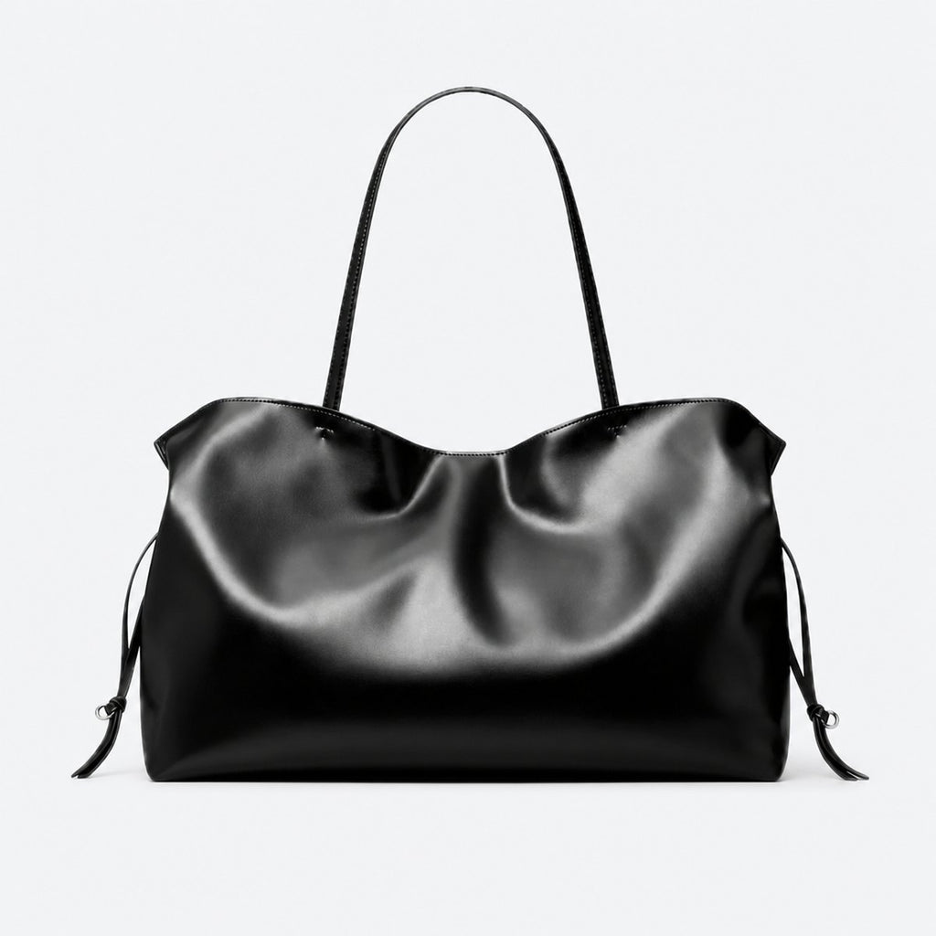 Black Drawstring Tote Bag, photo 1