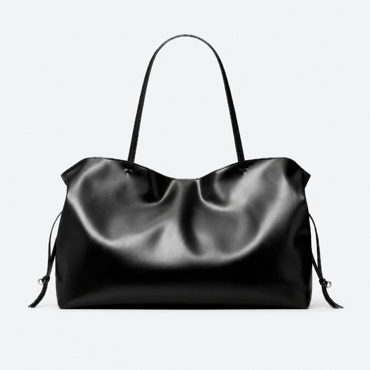 Black Drawstring Tote Bag, photo 1