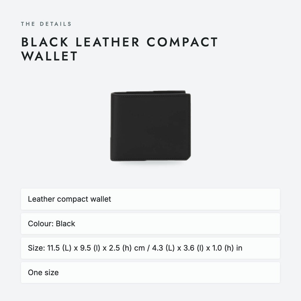 Black Leather Compact Wallet, photo 4
