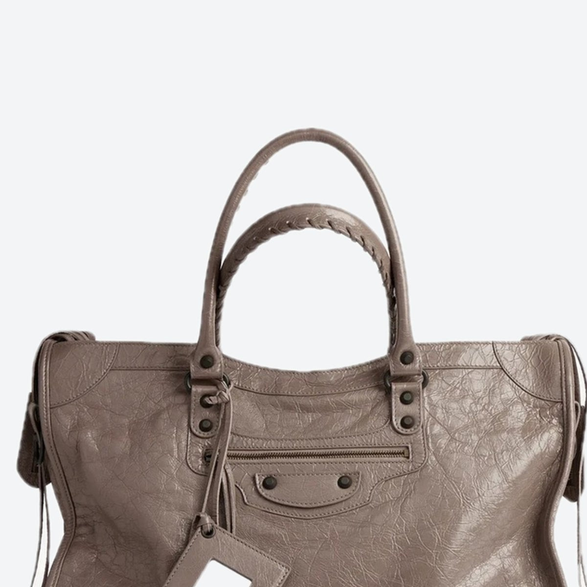 Large Walnut Lambskin Tote, photo 2