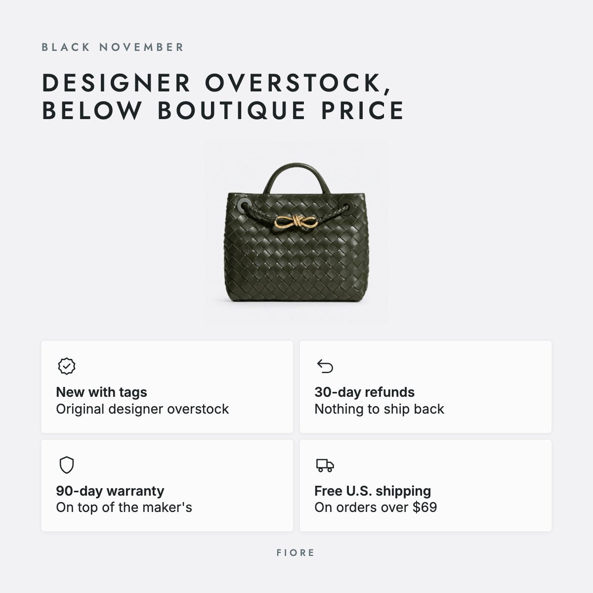 Dark Green Woven Leather Top-Handle Bag, photo 5