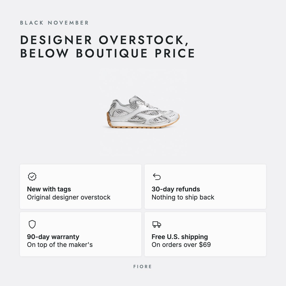 Silver and White Mesh Sneakers, photo 5