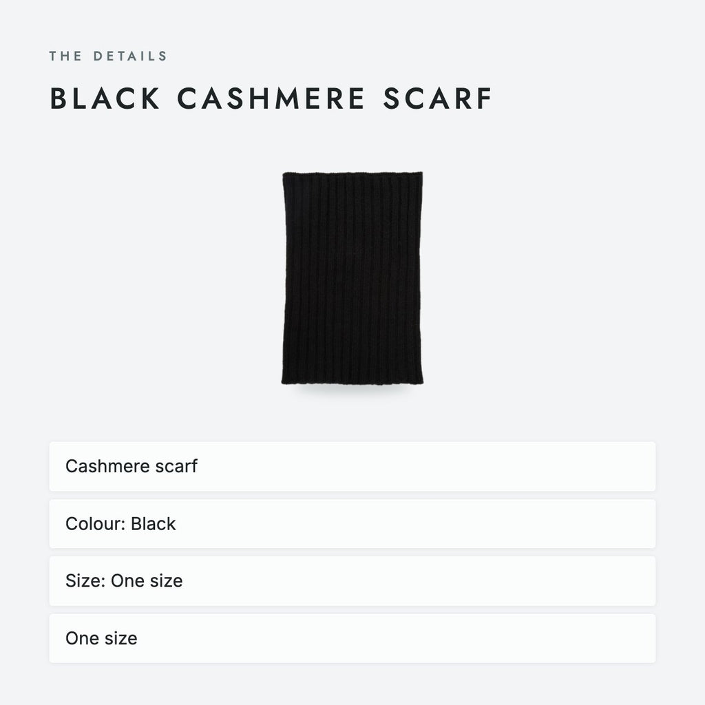 Black Cashmere Scarf, photo 4