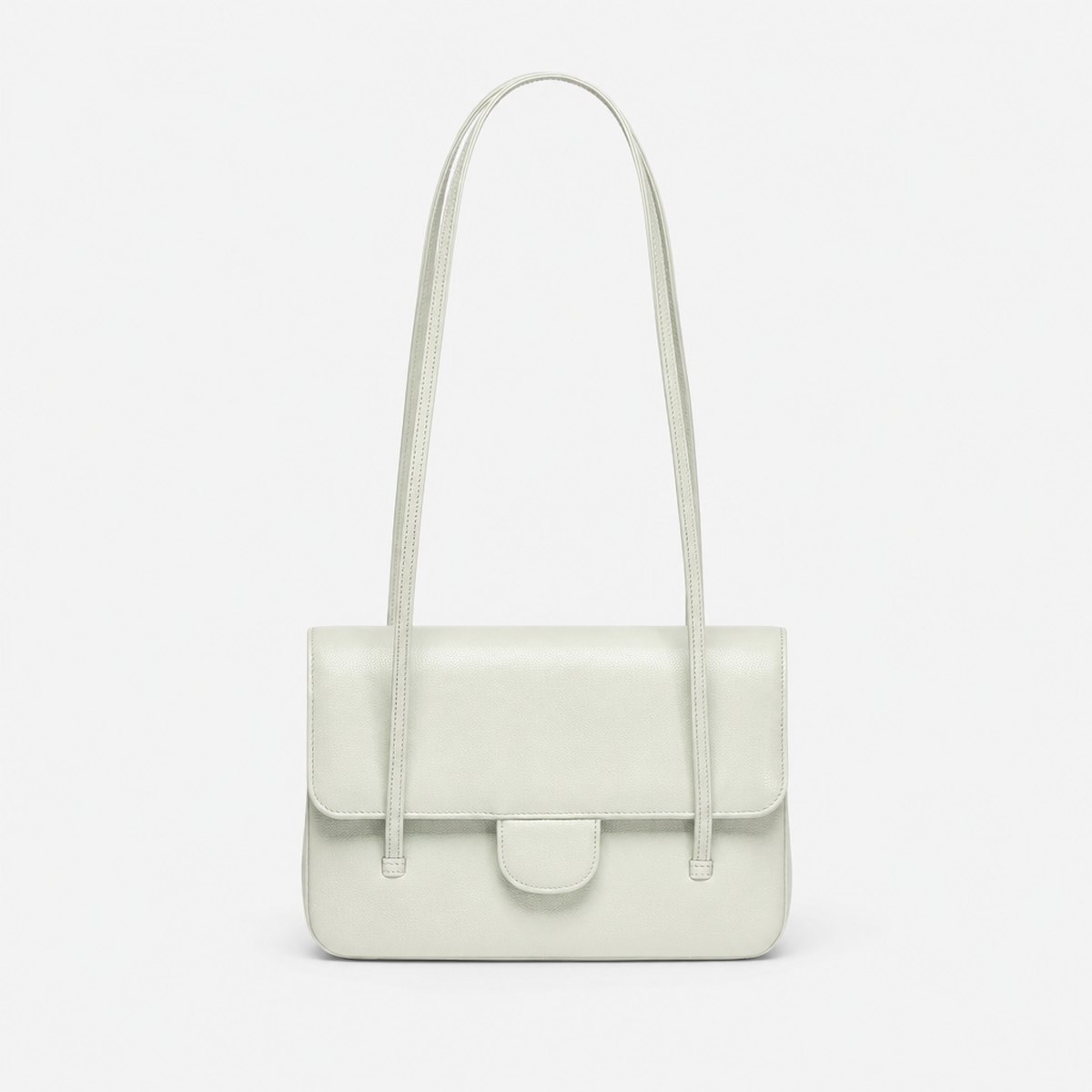 Light Green Grained Calfskin Flap Bag, photo 1