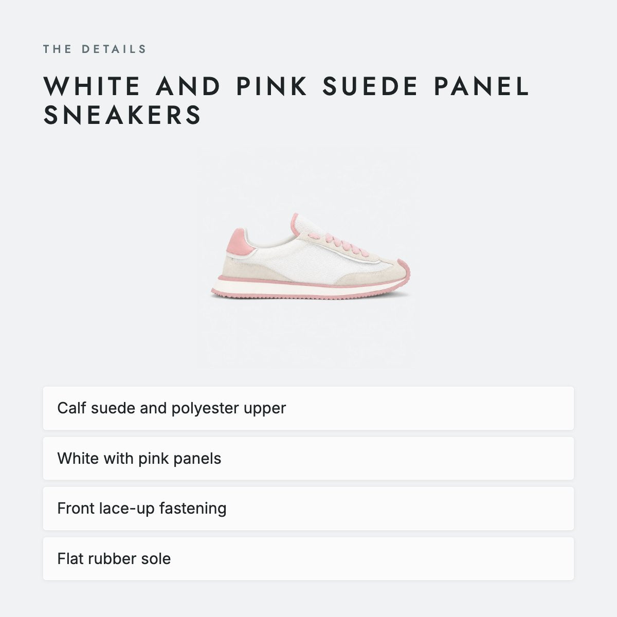 White and Pink Suede Panel Sneakers, photo 4