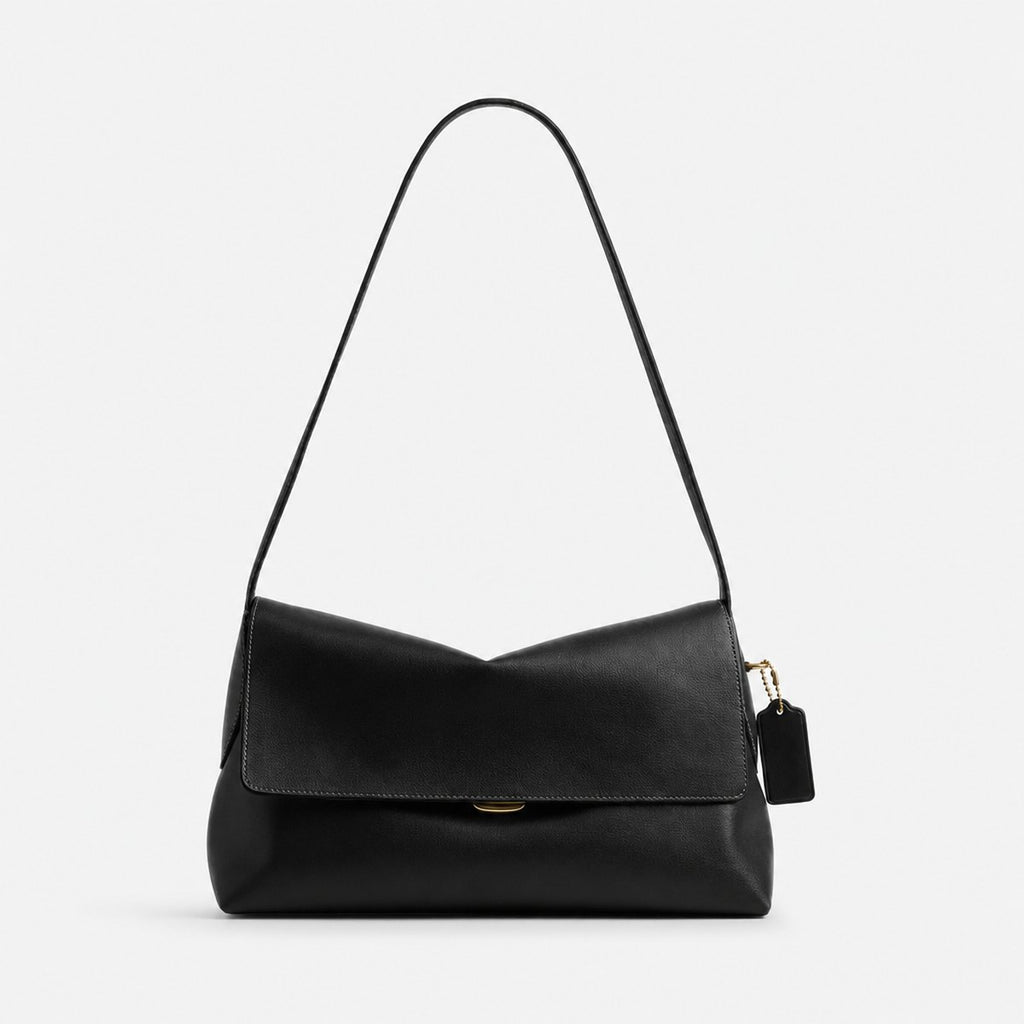 Black Grain Leather Shoulder Bag, photo 1