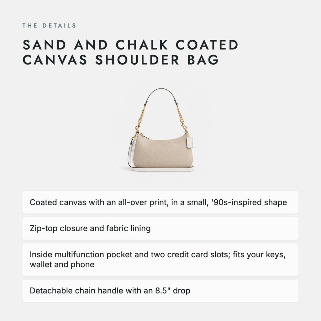 Sand and Chalk Coated Canvas Shoulder Bag, photo 4