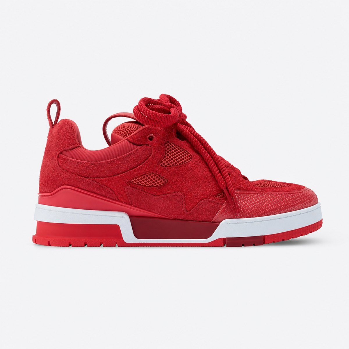 Red Suede and Mesh Sneakers, photo 1