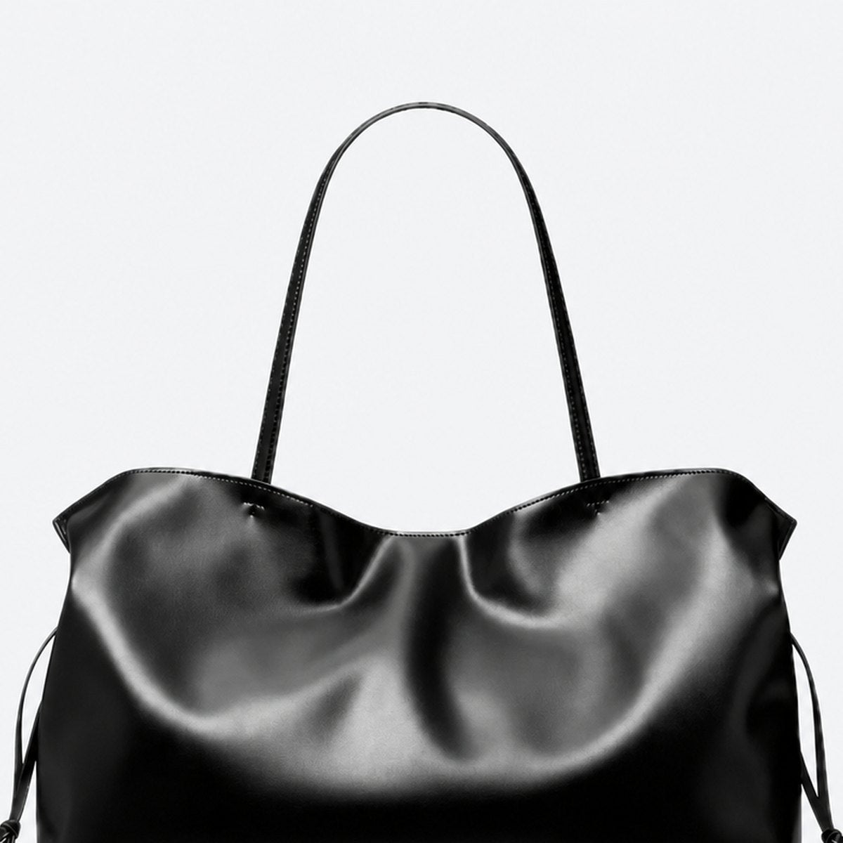 Black Drawstring Tote Bag, photo 2