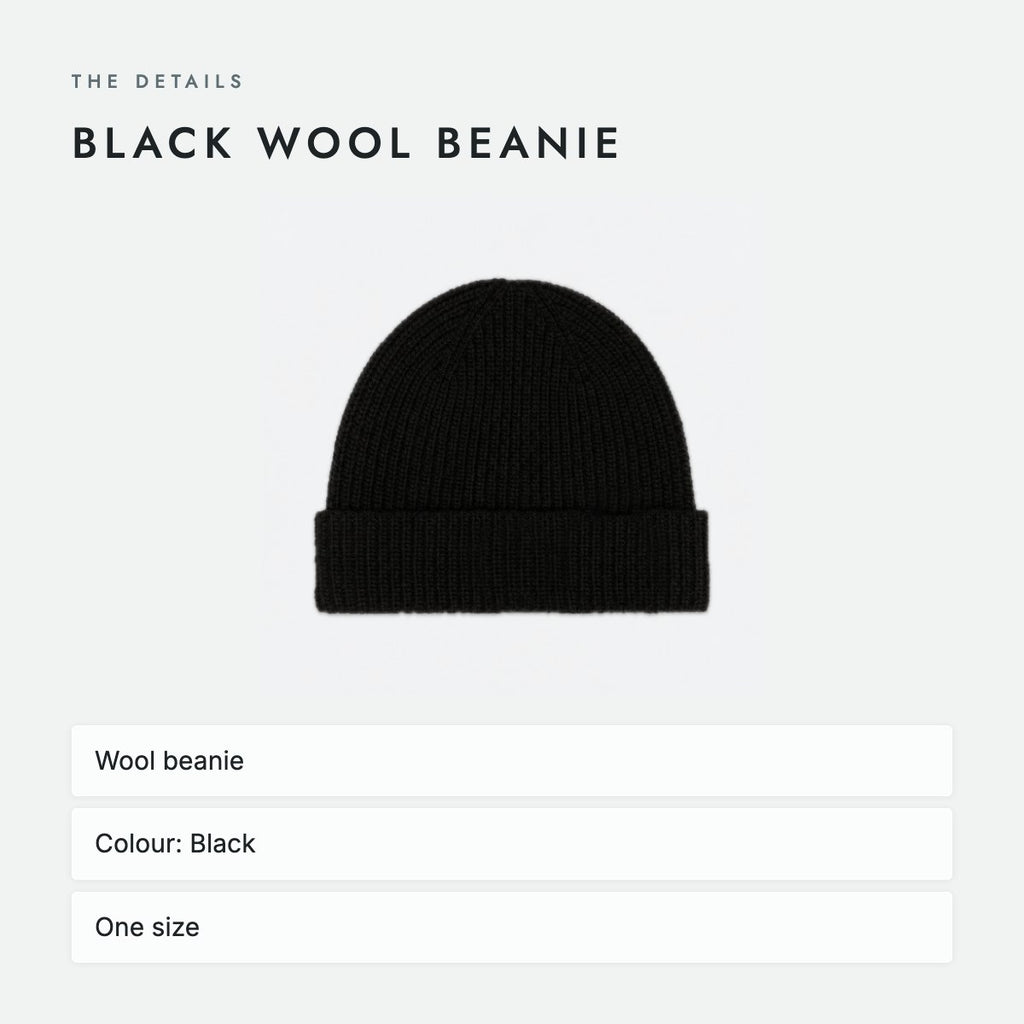 Black Wool Beanie, photo 4