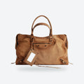 Large Camel Suede Tote, photo 1