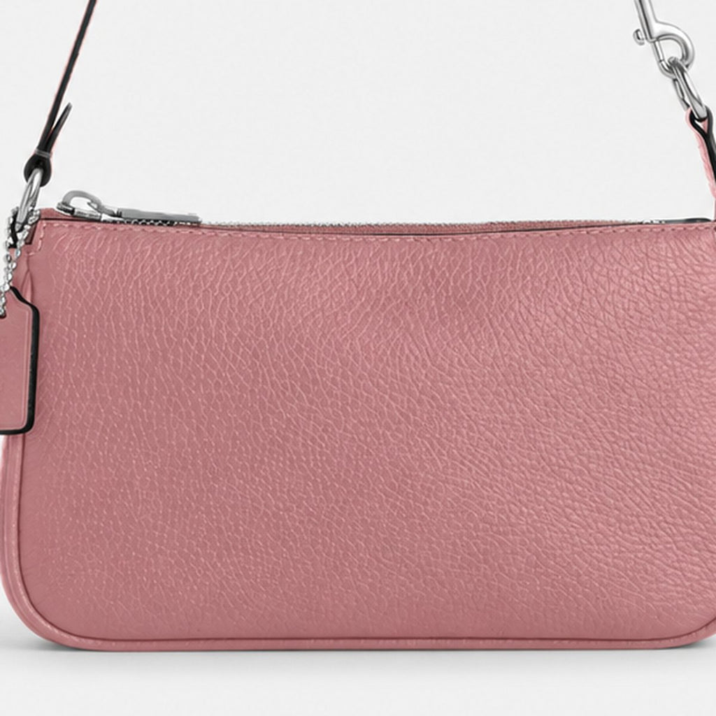 Dusty Pink Pebble Leather Mini Shoulder Bag, photo 3