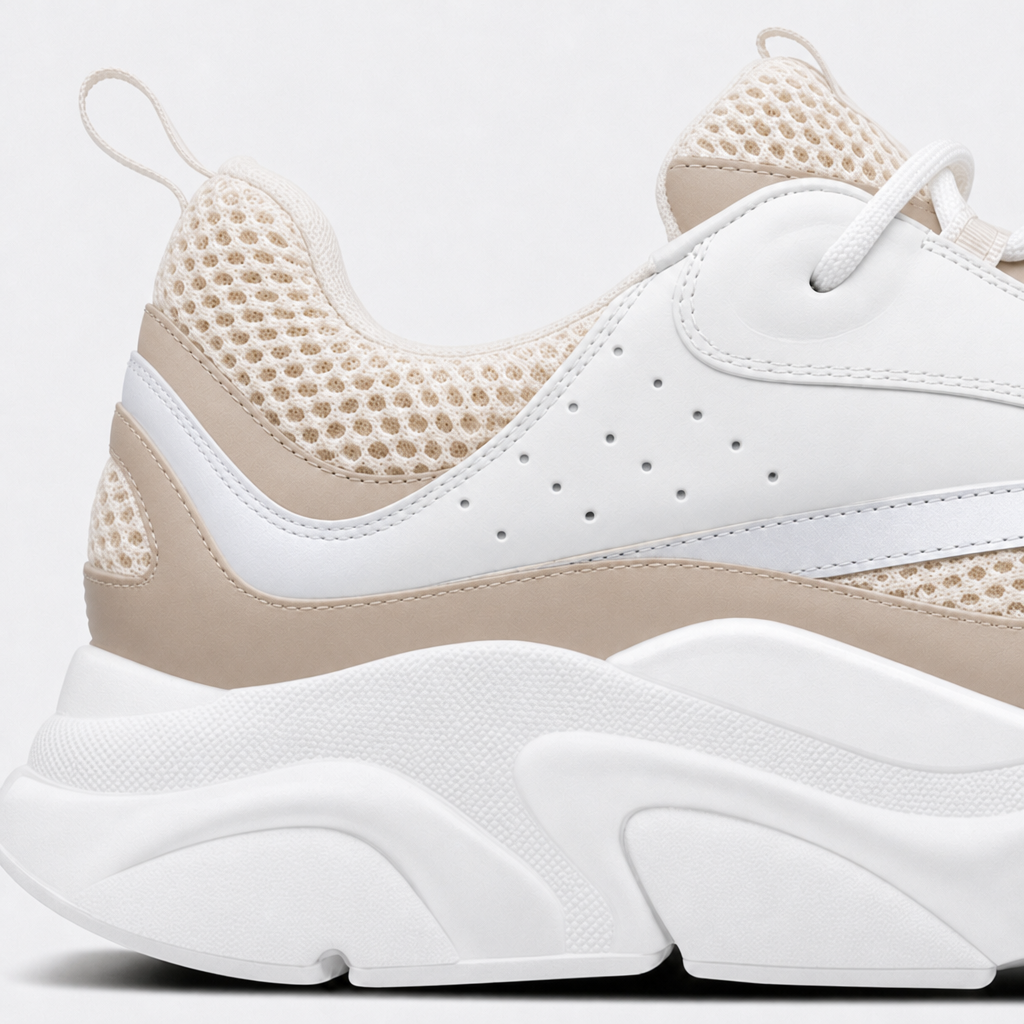 Beige / White
