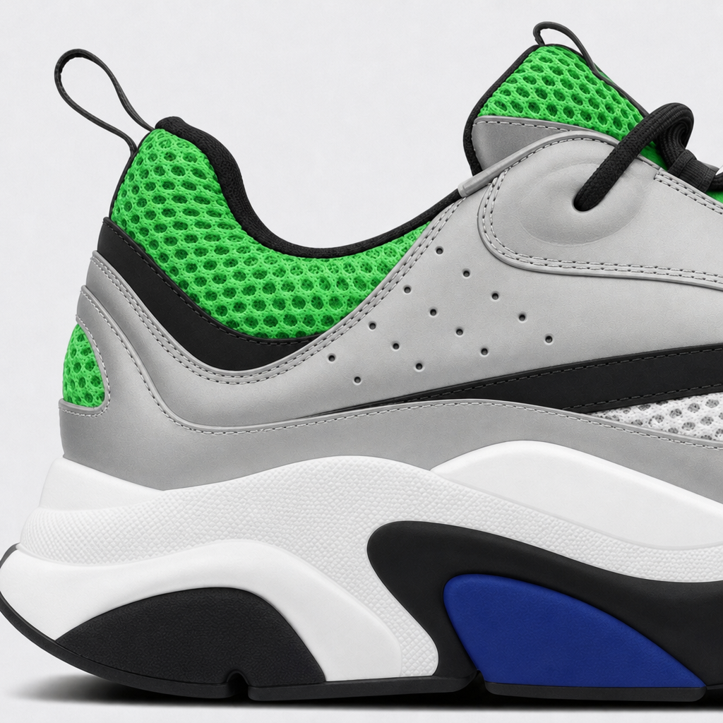 Silver / Green